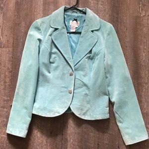 Suede Leather Blazer